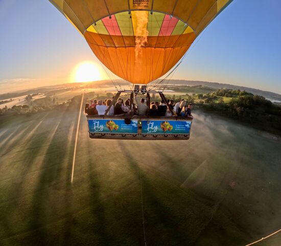 Sonnenaufgang im Ballon