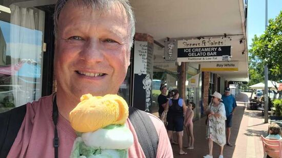 Eis gab es auch in Foster