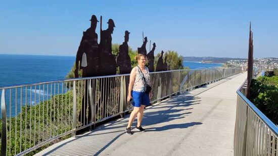 Am nächsten Morgen gingen wir den Memorial Walk in Newcastle