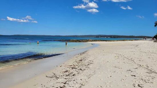 Schöner Strand in Jervis Bay, Hyams Beach