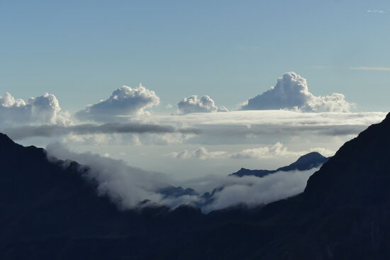 Die Wolken ziehen am frühen Morgen schon rein!