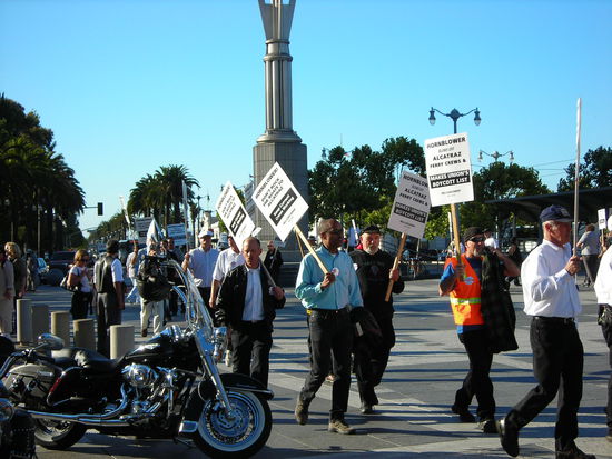 Demo der Fährarbeiter!