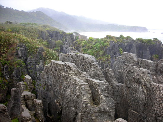 Pancake Rocks auf dem Weg in den Süden