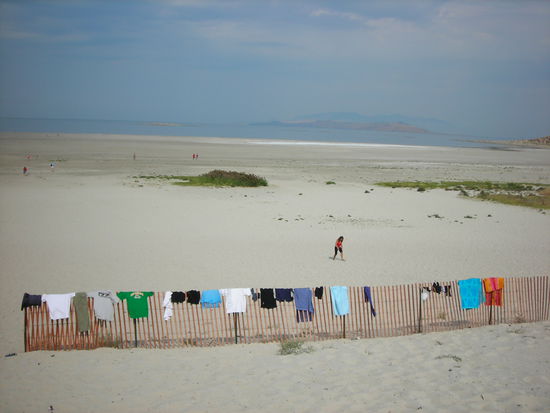 Kleidertrockner am Salt Lake