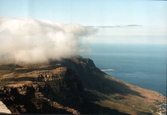 Tafelberg mit Wolkentischtuch.