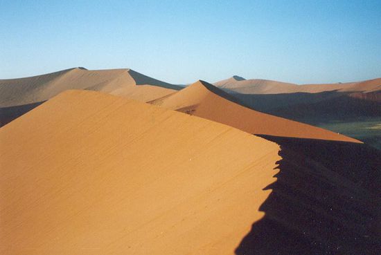 Die Namib am Morgen.
