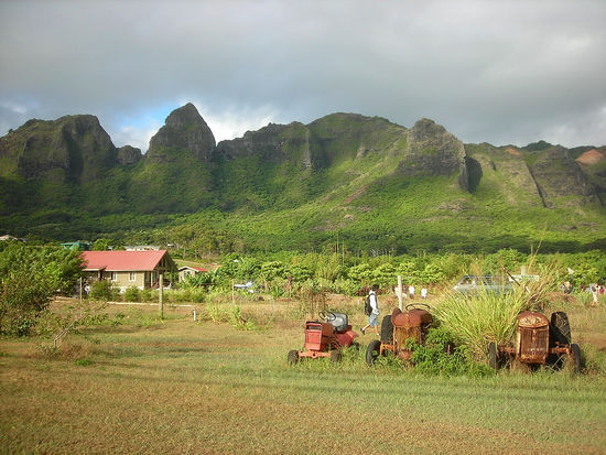 King Kong Berge mit Traktoren.