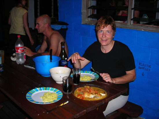 Lecker Essen für eine Schweizerin habe ich gekocht! Wein hat sie besorgt! 