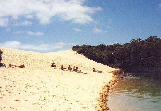 Noch ein See hinter den Dünen.