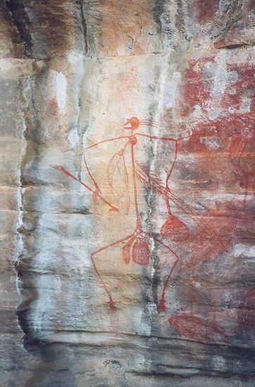 Wandmalerei im Kakadu NP