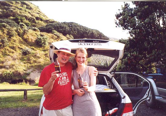 Begrüßungstrunk (habe einen meiner Schuhe verloren!)