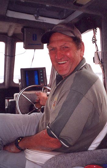 Mein Captain auf dem Taupo See.