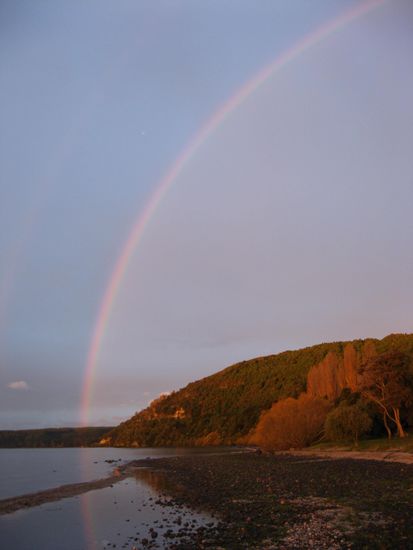 mit riesigen Regenbogen!