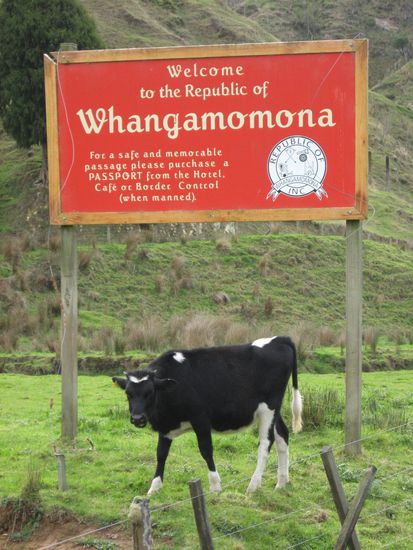 Vergessene Road und dann eine Kuhrepublik Whangamomonamonamonamona?