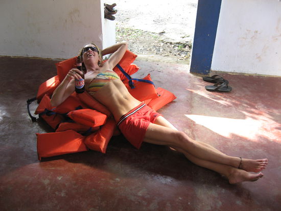 Mein Tauchbuddy beim relaxen