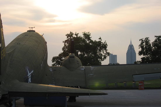 Blick nach Mobile (Alabama) vom Museumsgelände