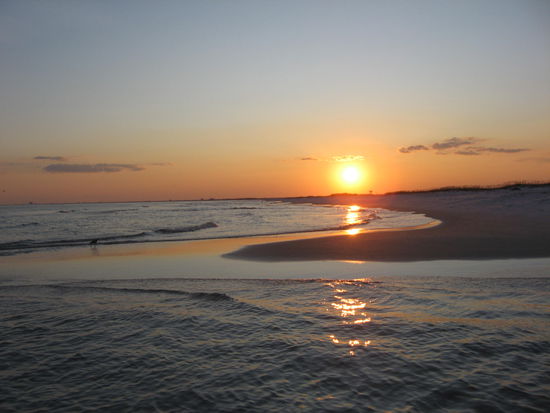 Schöner Sonnenuntergang zum Abschied