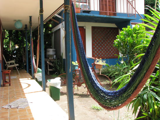 Blick aus unserem Zimmer. Wir hatten ein Bett 