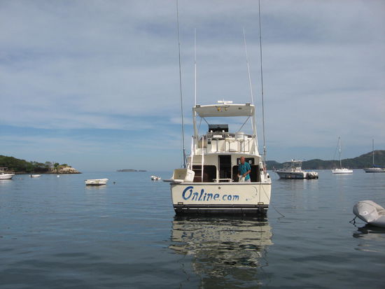 Tauchschiff wartet schon