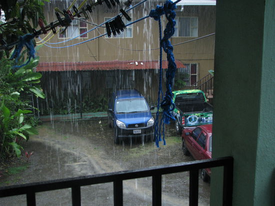 Blick aus unserer Unterkunft