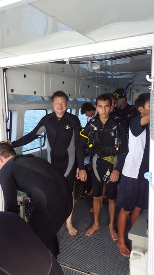 Kurz vor dem Tauchgang