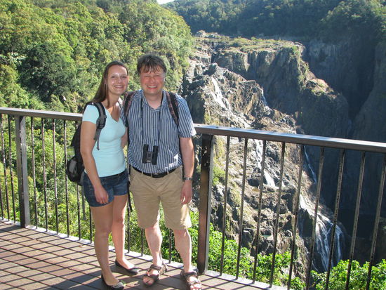 Überraschender Besuch, eine Station vor Kuranda 