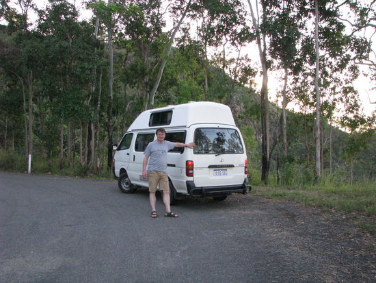 Kurze Pause und Sonnenuntergang schauen