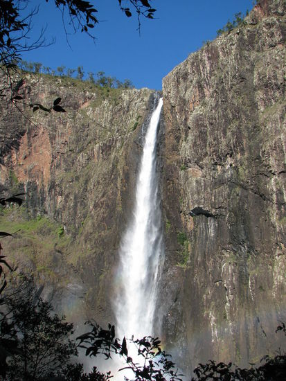 Der Wasserfall von unten nach 1 stündiger Wanderung