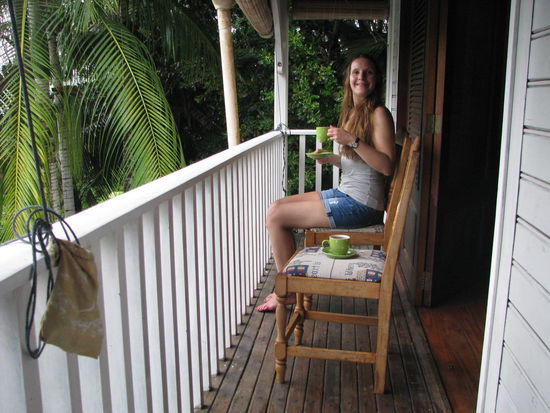 Erster Kaffe auf den Seychellen