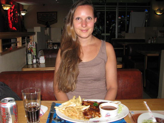 Spur-Restaurant mit Steak und Steffi