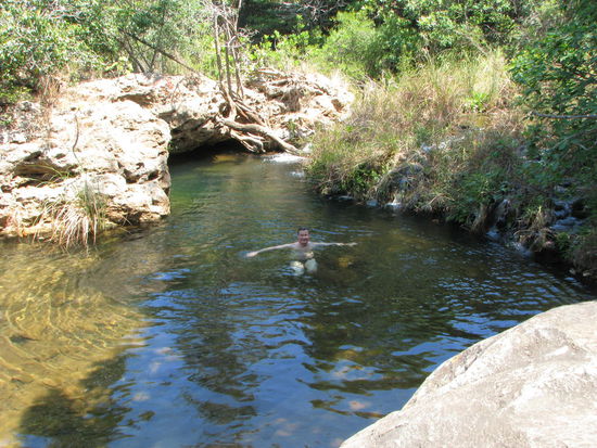 Baden im kalten Bach