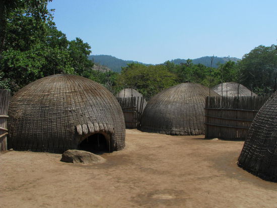 Häuser des Bantuvolkes der Swasi