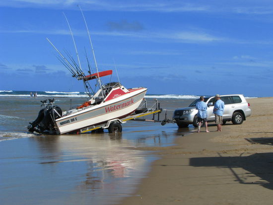 Boote am  Cape Vidal