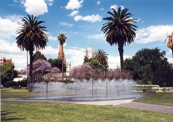Wasserspiele in Melbourne