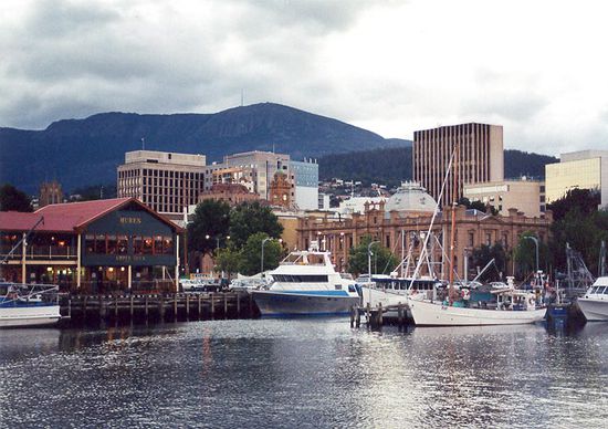 Hobart die Hauptstadt Tasmaniens