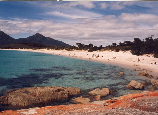 Dann am Strand von Freycinet