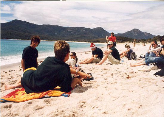 Meine Tourgruppe am Strand (Weihnachten 2005)