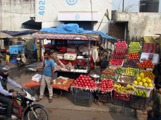 Gemüsestand in Neu Dehli