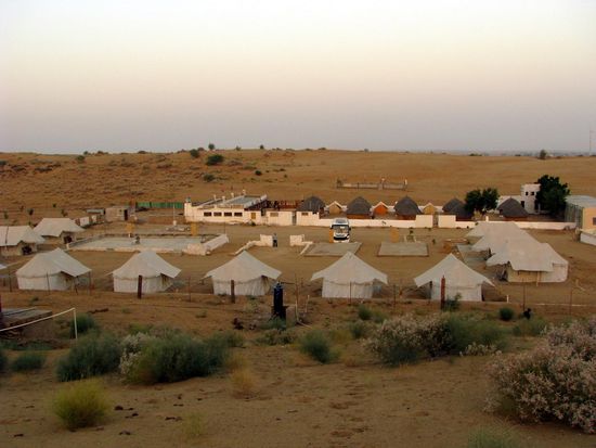 Unser Camp in der Wüste Thar