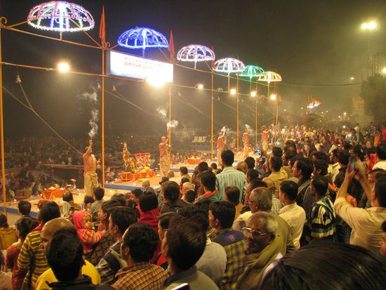 Religiöses Ritual am Ganges