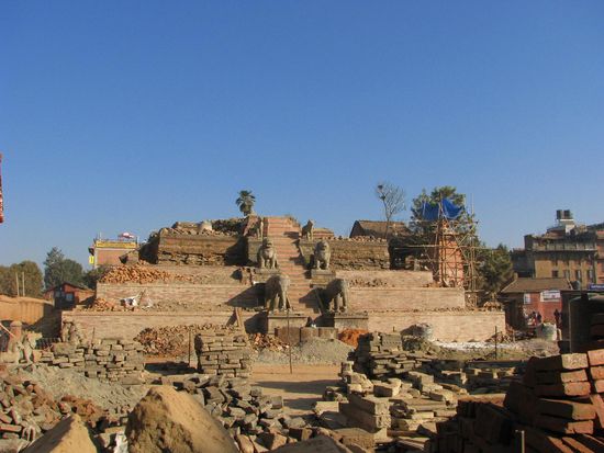 Nicht viel übrig von der Pagode 