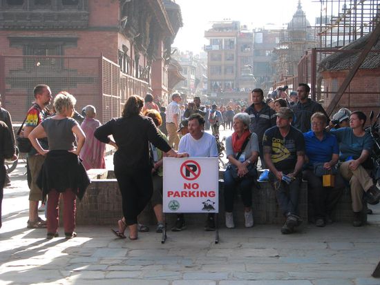 Pause meiner Truppe im Parkverbot 