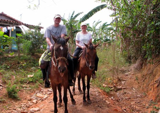 Nach dem Reitausflug. Daniela ist glücklich 