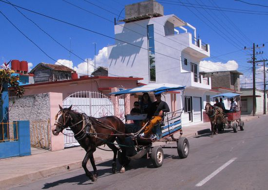 Pferdetaxis in Cienfuegos