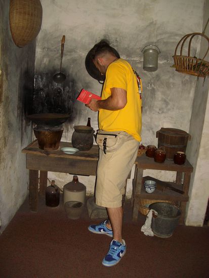 Unsere Kueche im Hostel!