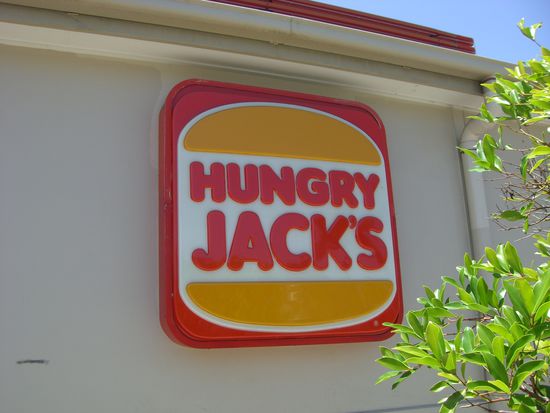 Burger King ist hier Hungry Jacks!!!