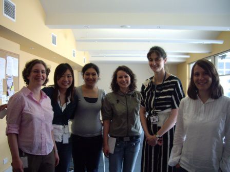 Nochmal meine Arbeitsgruppe: Miriam, Mei, Fatima, me, Lindy und Blandine
