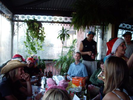 die Party auf dem Balkon