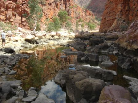 das ist noch nicht der Ormiston Gorge, nur ein waterhole