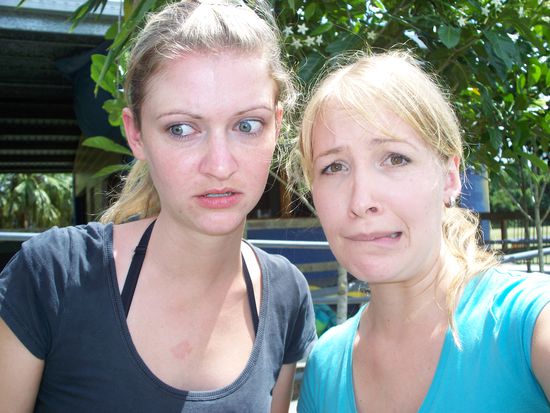 langsam flattern die Knie...